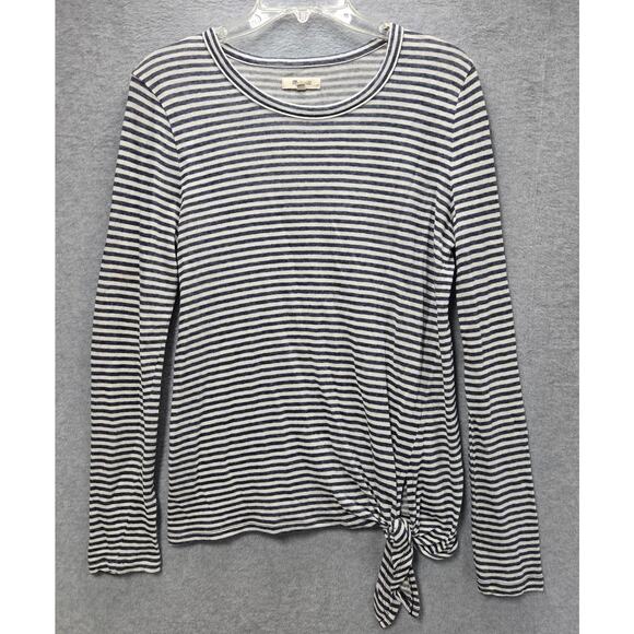 Madewell Soundcheck Side Tie Tee Linen Blend Size Medium - Picture 1 of 5